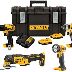DEWALT 20V MAX 4-Tool Combo Kit With ToughSystem(R)