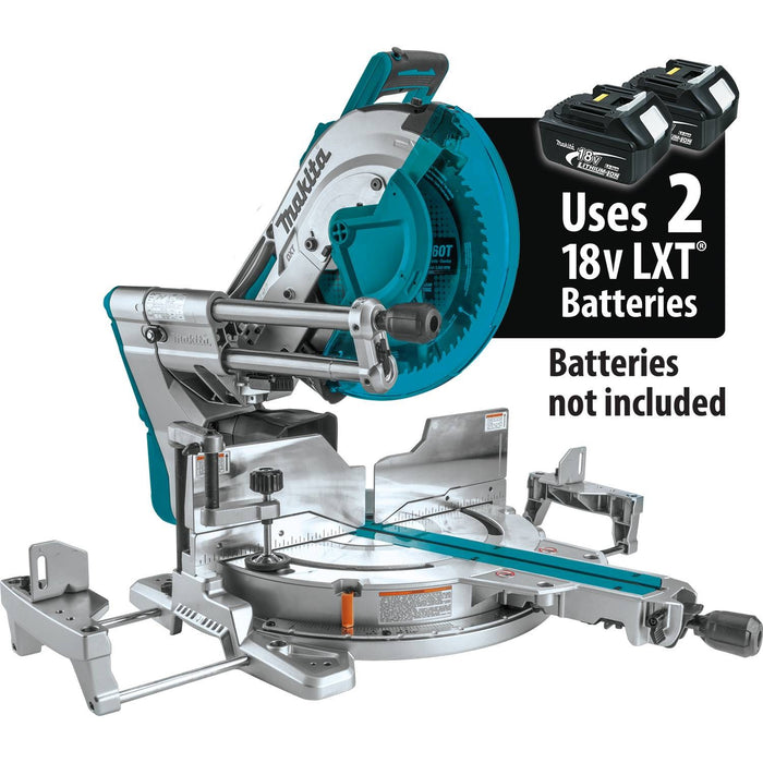 Makita (XSL07Z) 36V (18V X2) LXT Brushless 12" Dual-Bevel Sliding Compound Miter Saw, laser (Bare Tool)