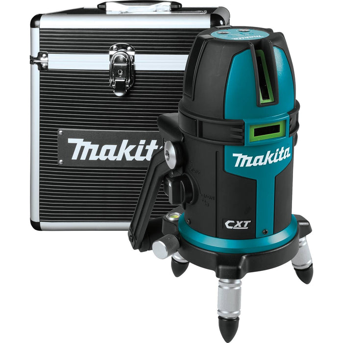 Makita 12V Max CXT Lithium-Ion Cordless Self-Leveling Multi-Line/Plumb Point Green Beam Laser, case (Bare Tool)