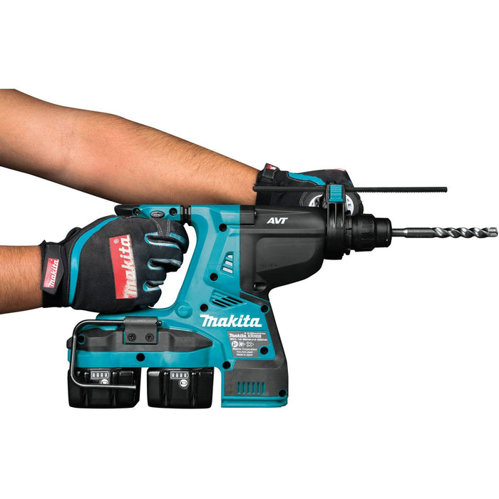 Makita (XRH08PT) 36V (18V X2) LXT Brushless 1-1/8" AVT Rotary Hammer Kit, accepts SDS-PLUS bits, 3-mode, var. spd., dual port charger, bag (5.0Ah)