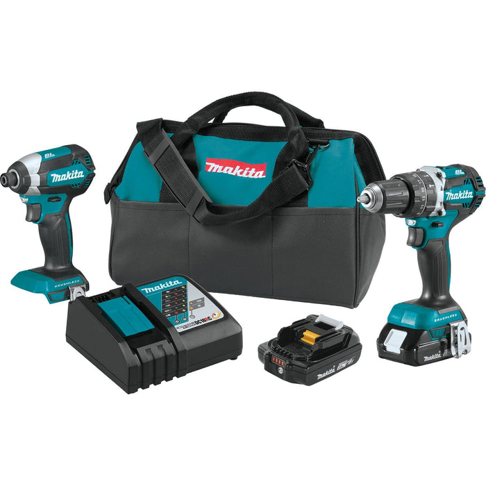 Makita 18V LXT Lithium-Ion Compact Brushless Cordless 2 Pc. Combo Kit