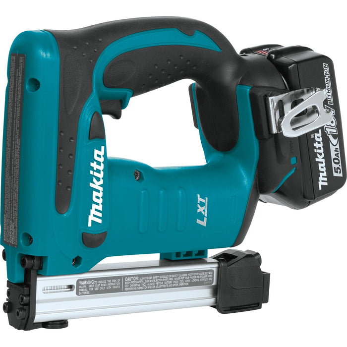 Makita (XTS01T) 18V LXT Lithium-Ion Cordless 3/8" Crown Stapler Kit, bag (5.0Ah)