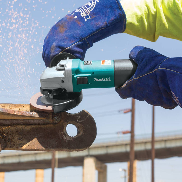 Makita 9564P - 4-1/2" SJS Paddle Switch Angle Grinder, 10 AMP, 11,900 RPM, 5/8"-11, lock-off, no lock-on