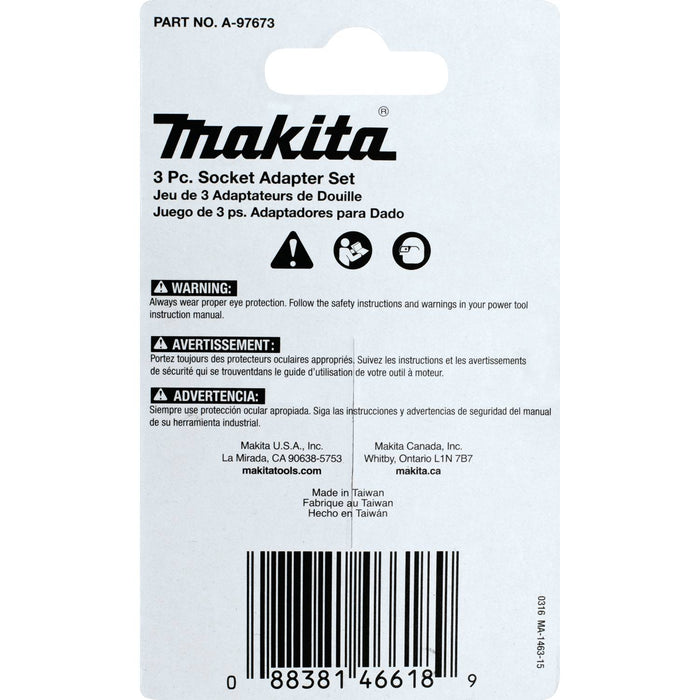 Makita Impact X 3 Pc. 2″ Socket Adapter Set
