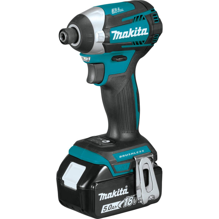 Makita XDT14T - 18V LXT Lithium-Ion Brushless Cordless Quick-Shift Mode 3-Speed Impact Driver Kit, case (5.0Ah)