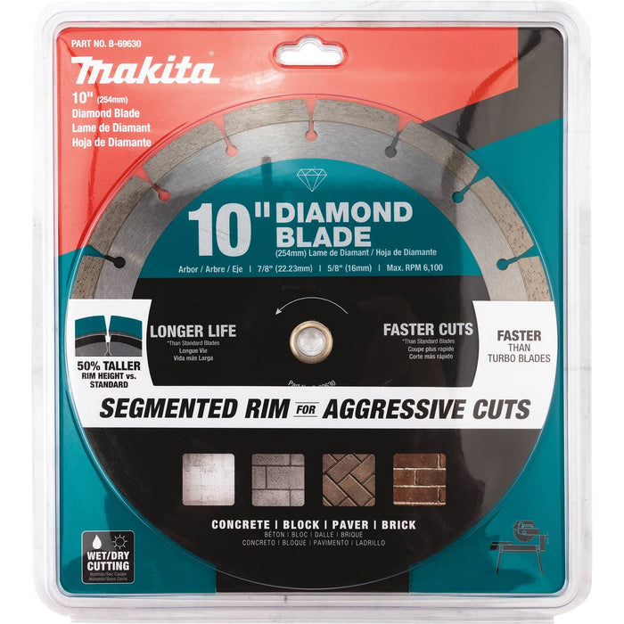 Makita B-69630 - 10" Diamond Blade, Segmented, General Purpose