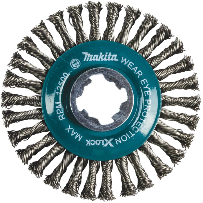 Makita D-72659 X-LOCK 4-1/2" Carbon Steel Stringer Bead Twist Wire Wheel