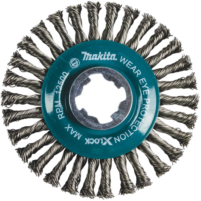 Makita X-LOCK 4-1/2" Carbon Steel Stringer Bead Twist Wire Wheel
