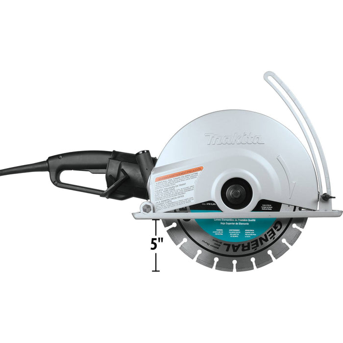 Makita (4114X) 14" SJS Electric Angle Cutter, AC/DC and 14" diamond blade