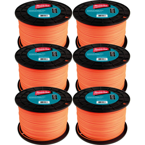 Round Trimmer Line, 0.095”, Orange, 1,400’, 5 lbs., 6/pk
