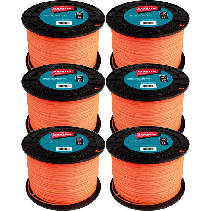 Round Trimmer Line, 0.095”, Orange, 1,400’, 5 lbs., 6/pk