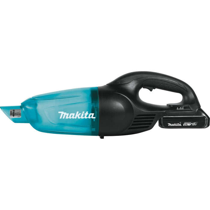 Makita XLC02R1B - 18V LXT Lithium-Ion Compact Cordless Vacuum Kit, with one battery (2.0Ah)
