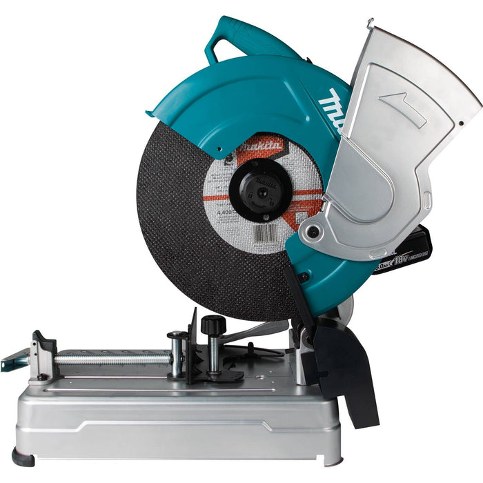 Makita (XWL01PT) 36V (18V X2) LXT Brushless 14" Cut-Off Saw Kit, dual port rapid charger, electric brake (5.0Ah)