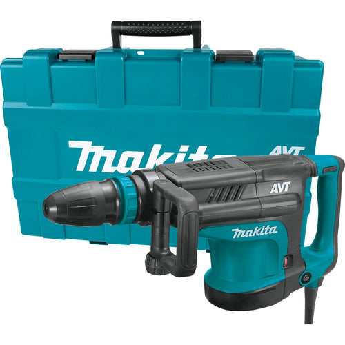 Makita (HM1213C) 23 lb. AVT Demolition Hammer, accepts SDS-MAX bits, var. spd., case