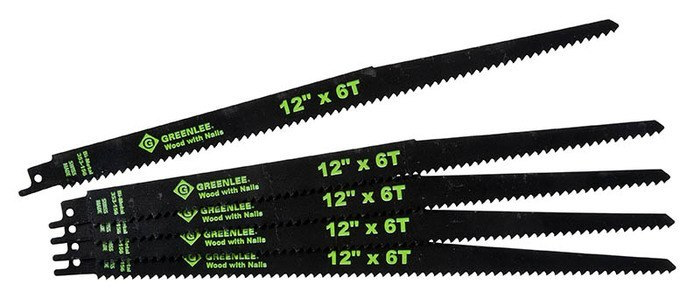 12" x 6T Reciprocating Saw Blade (Pack of 5)