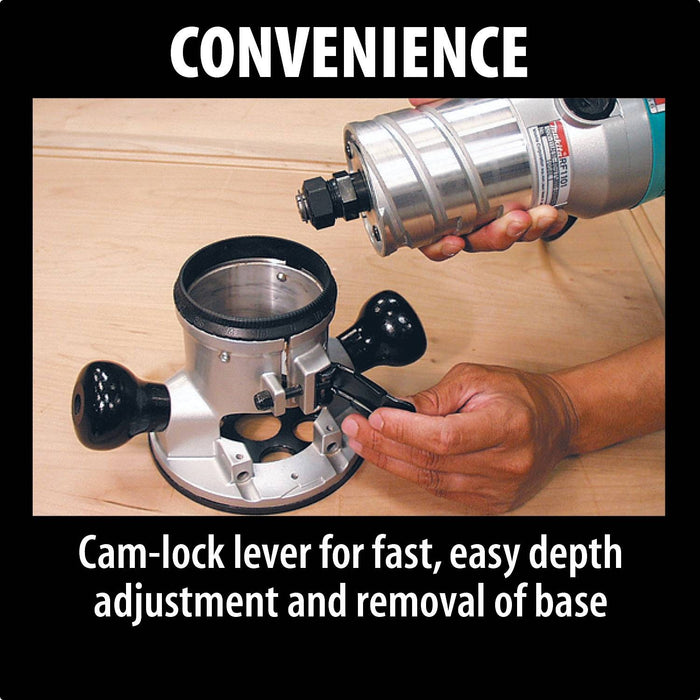 Makita 2-1/4 HP Router, 8,000-24,000 RPM, var. spd.