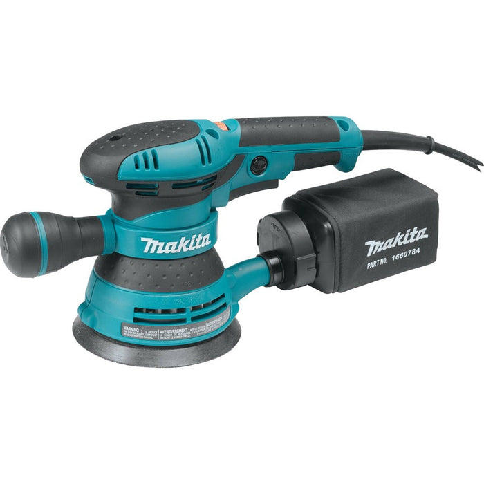 Makita 5” Random Orbit Sander, 3 AMP, 4,000-12,000 OPM, var. spd., case
