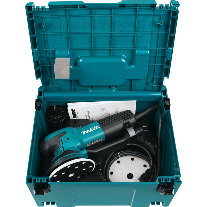 Makita 6" Random Orbit Sander, 6.6 AMP, 1,600-6,800 OPM, 2-mode, case