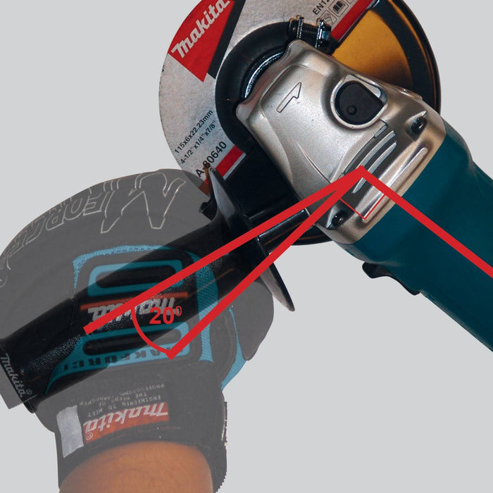 Makita GA4534 - 4-1/2" Paddle Switch Angle Grinder, 6 AMP, 11,000 RPM, 5/8" -11, AC/DC, lock-off, no lock-on
