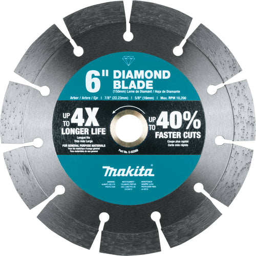 Makita E-02509 - 6" Diamond Blade, Segmented, General Purpose