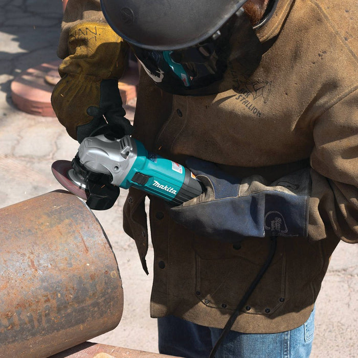 Makita GA4542C - 4-1/2" SJSII Angle Grinder, 12 AMP, 2,800-11,000 RPM, var. spd., 5/8"-11, no lock-off, lock-on