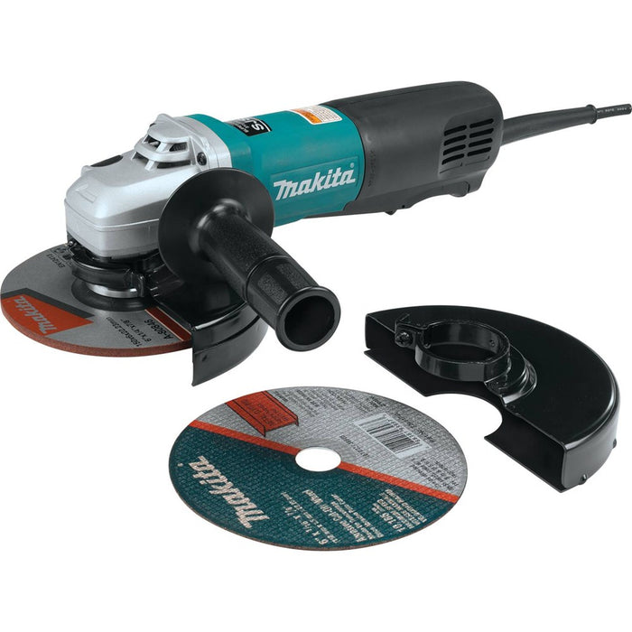 Makita 9566PCX1 - 6" SJS Paddle Switch Cut-Off/Angle Grinder, 13 AMP, 9,000 RPM, 5/8"-11, lock-off, no lock-on (includes both cutting/grinding wheels & guards)