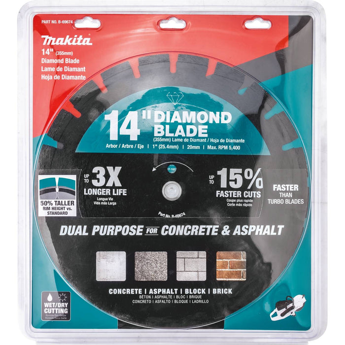 Makita 14-Inch Dual Purpose Segmented Diamond Blade