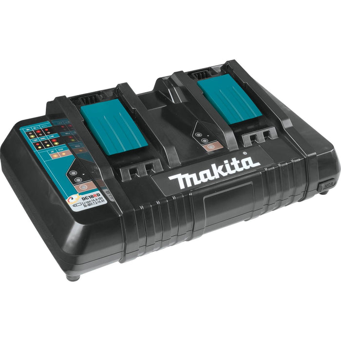 Makita 18V LXT Lithium-Ion Brushless Cordless 14 In. Chain Saw Kit (5.0Ah) and Brushless Angle Grinder