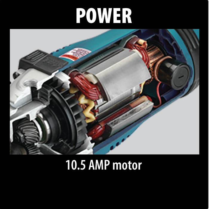 Makita GA5020 - 5" SJS Angle Grinder, 10.5 AMP, 11,000 RPM, 5/8"-11, AC/DC, lock-off, no lock-on