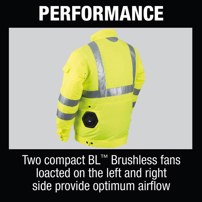 18V LXT® Lithium-Ion Cordless High Visibility Fan Jacket, Jacket Only (M)