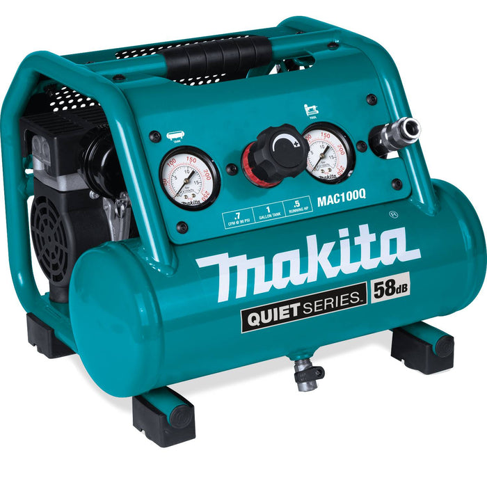 Makita Quiet Series 1/2 HP, 1 Gallon Compact, Oil-Free, Electric Air Compressor