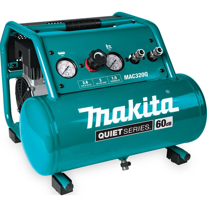 Makita  Quiet Series 1-1/2 HP, 3 Gallon, Oil-Free, Electric Air Compressor