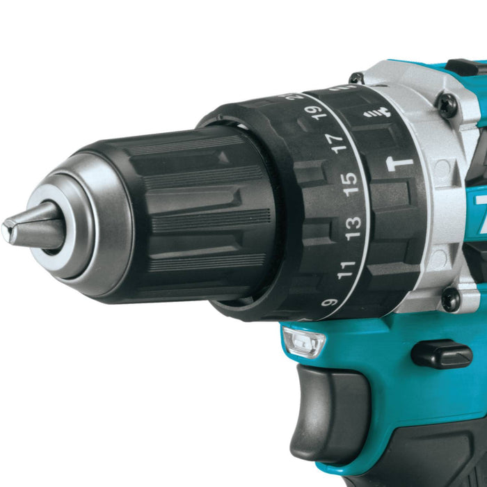 Makita XPH12T - 18V LXT Lithium-Ion Compact Brushless Cordless 1/2" Hammer Driver-Drill Kit, 2-speed, var. spd., L.E.D. Light, bag (5.0Ah)