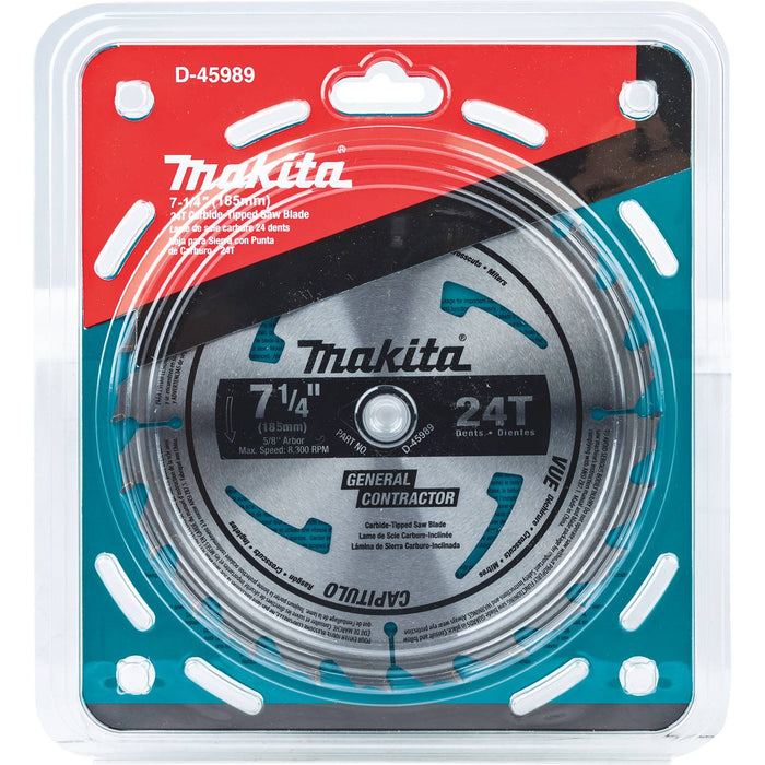 Makita D-45989 - 7-1/4" 24T Carbide-Tipped Circular Saw Blade, Framing/General Purpose