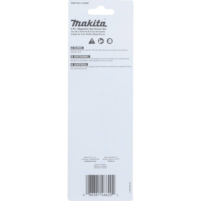 Makita Impact X 3 Pc. 6″ Magnetic Nut Driver Set