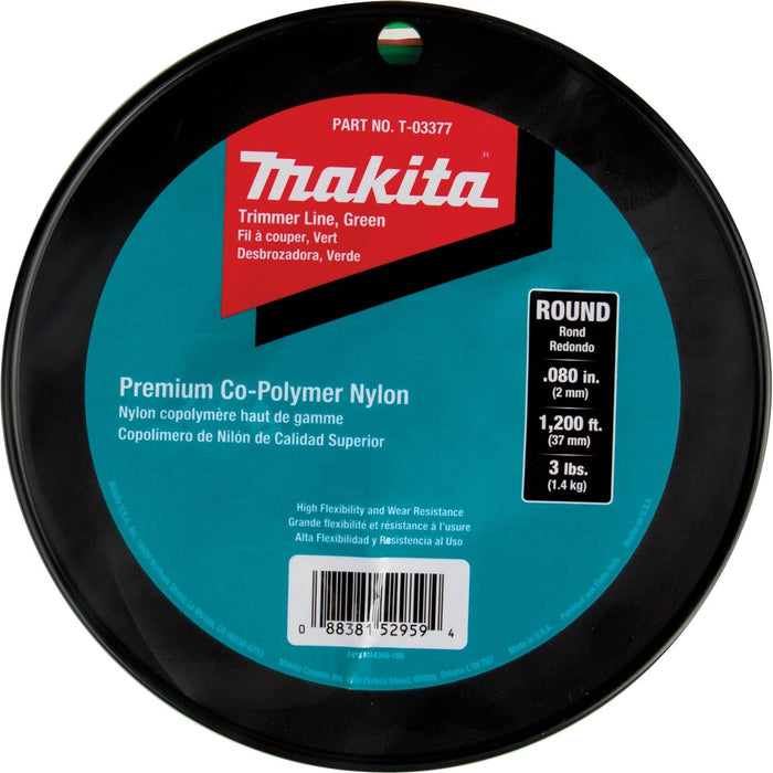 Round Trimmer Line, 0.080”, Green, 1,200’, 3 lbs.