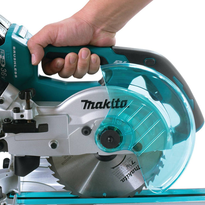 Makita (XSL02Z) 36V (18V X2) LXT Brushless 7‑1/2" Dual Slide Compound Miter Saw (Bare Tool)
