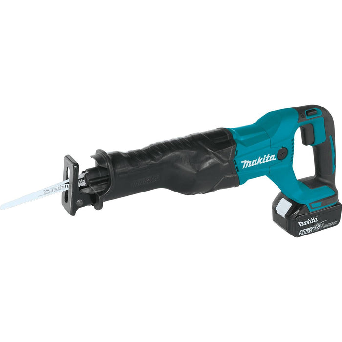 Makita 18V LXT Lithium-Ion Cordless Recipro Saw Kit, var. spd., tool-less blade change, case (5.0Ah)