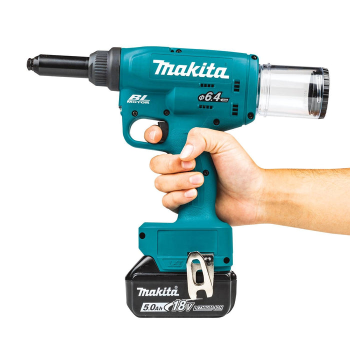 Makita 18V LXT Lithium-Ion Brushless Cordless Rivet Tool Kit, case (5.0Ah)