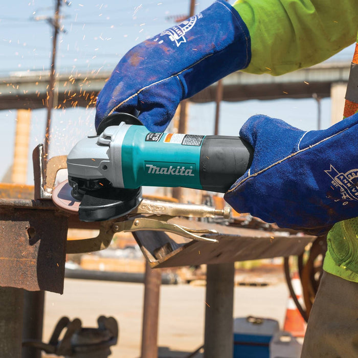 Makita 9564P - 4-1/2" SJS Paddle Switch Angle Grinder, 10 AMP, 11,900 RPM, 5/8"-11, lock-off, no lock-on