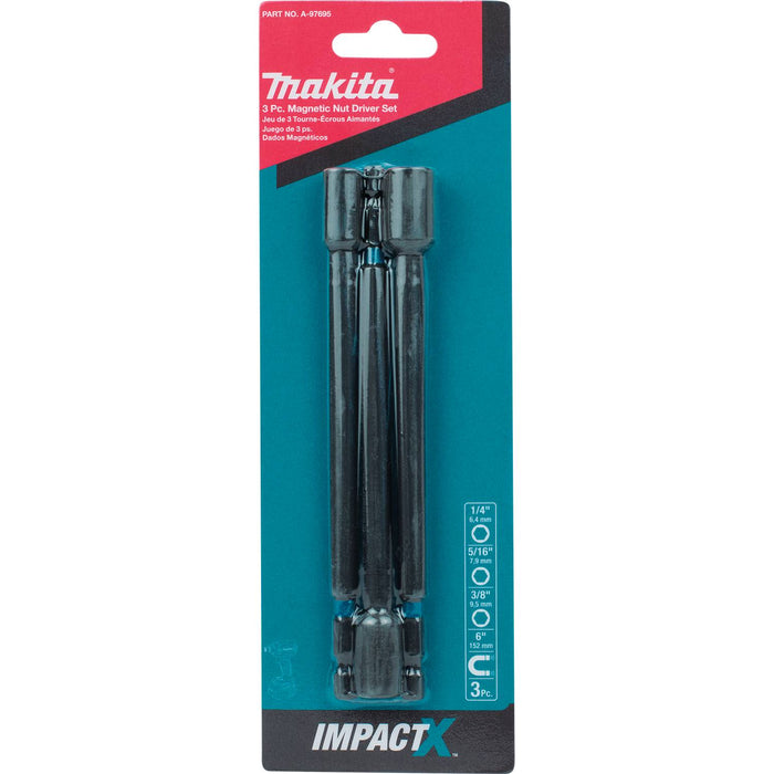 Makita Impact X 3 Pc. 6″ Magnetic Nut Driver Set