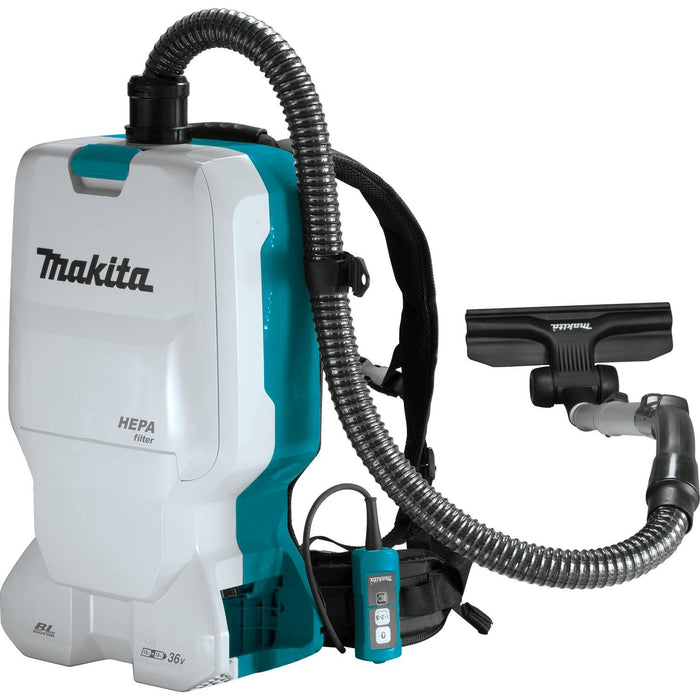 Makita XCV17Z - 36V (18V X2) LXT Brushless 1.6 Gallon HEPA Filter Backpack Dry Vacuum (Bare Tool)
