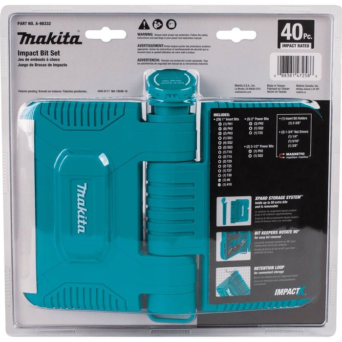 Makita 40 pc. Impact X Driver Bit Set