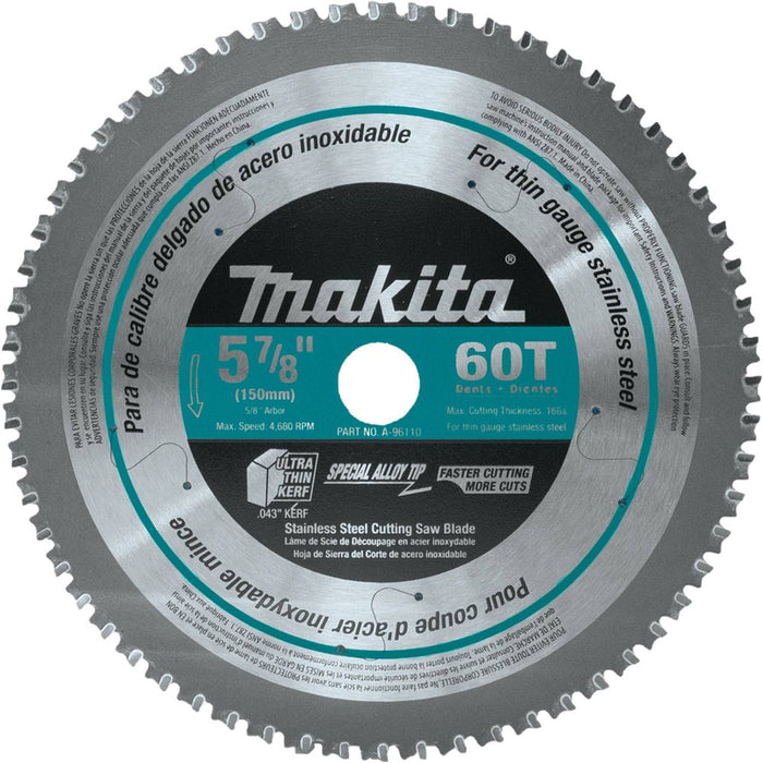 5-7/8 in. 60T Carbide-Tipped Stainless Steel Saw Blade
