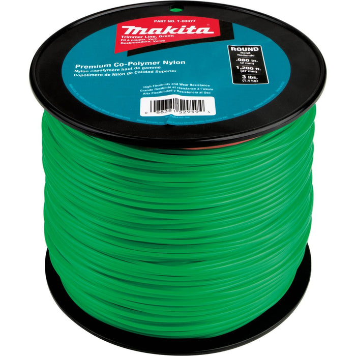Round Trimmer Line, 0.080”, Green, 1,200’, 3 lbs.