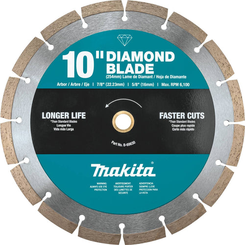 Makita B-69630 - 10" Diamond Blade, Segmented, General Purpose