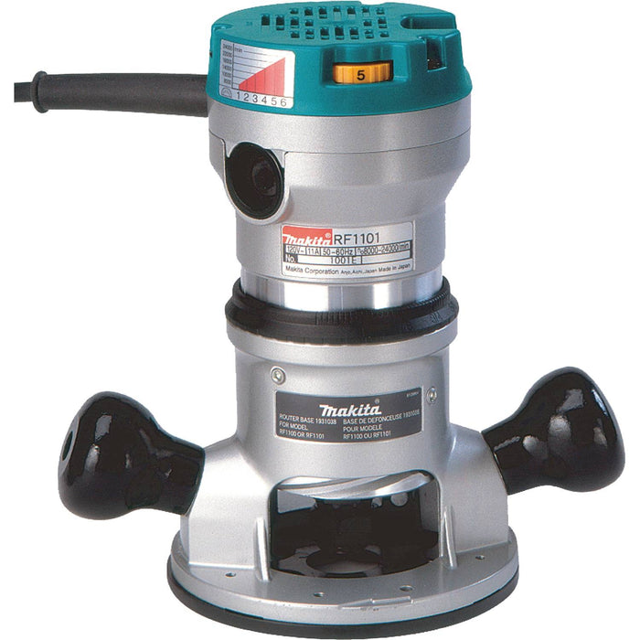 Makita 2-1/4 HP Router Kit, Plunge and Fixed Base, 8,000-24,000 RPM, var. spd., case