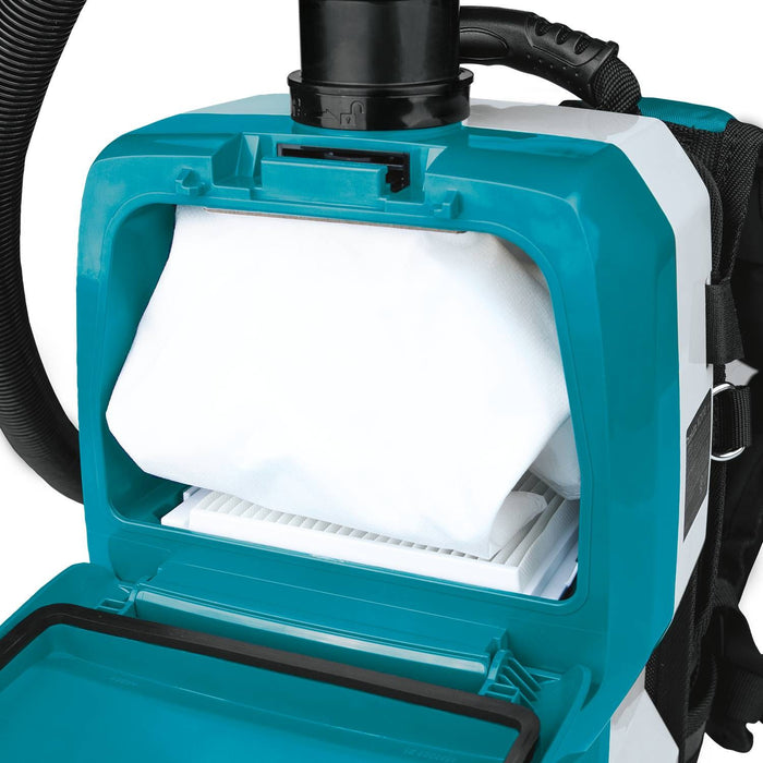 Makita XCV10ZX - 36V (18V X2) LXT Brushless 1/2 Gallon HEPA Filter Backpack Dry Dust Extractor, AWS Capable (Bare Tool)