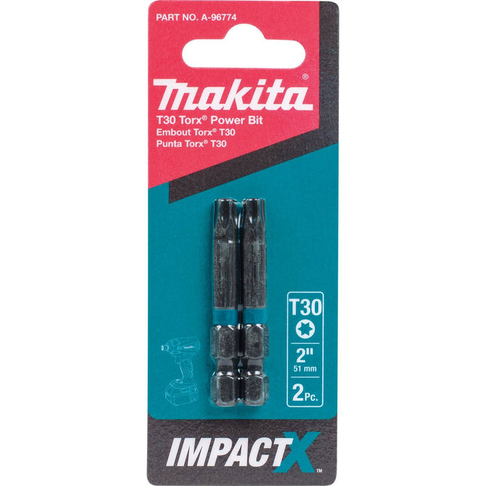 Makita Impact X T30 Torx 2″ Power Bit (2-Pack)