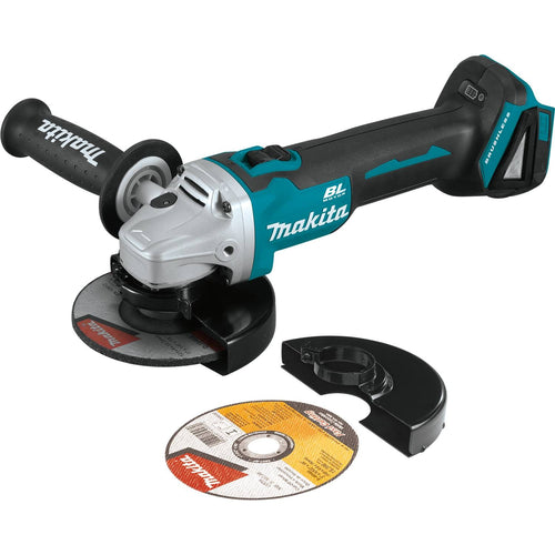Makita XAG09Z - 18V LXT Lithium-Ion Brushless Cordless 4-1/2” / 5" Cut-Off/Angle Grinder, electric brake, no lock-off, lock-on (Bare Tool)
